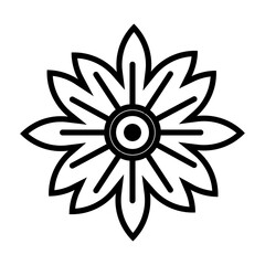 PNG image icon of flowers in lines with transparent background
