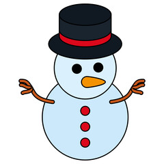christmas snowman png icon transparent background