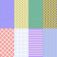 Set seamless pattern textil and banner
