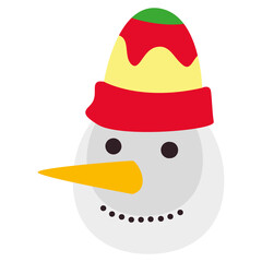 christmas snowman png icon transparent background