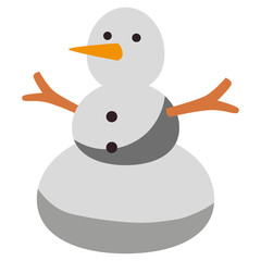 christmas snowman png icon transparent background