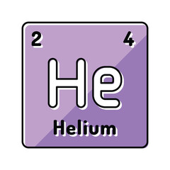 helium chemical element color icon vector illustration