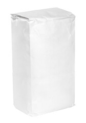Blank paper bag package of flour isolated on transparent background