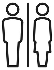 Male and female figure icon. Wc symbol. Toilet sign