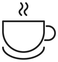 Hot cup icon. Coffee mug line symbol