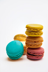 Colourd stack of macaroons.