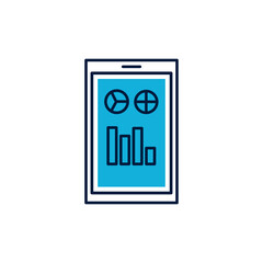 Statistical charts icon png image with transparent background