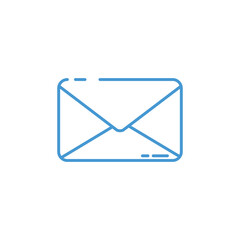 image in png icon of a letter envelope on lines with transparent background