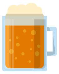 Beer mug icon. Pub symbol. Alcohol drink glass