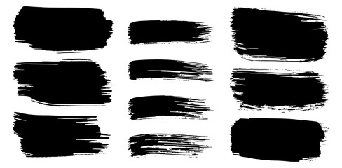 Black brush marks. Hand drawn grunge texture