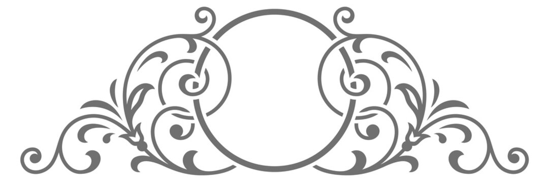 recommend clip art: Decorative monogram. Elegant round frame. Vintage emblem