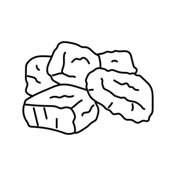 black and white rocks pile clip art preview