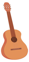 Guitar icon. Music string instrument color symbol