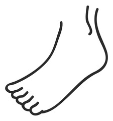 Human foot line icon. Ankle leg symbol
