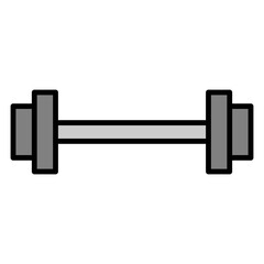 Illustration of Barbell design Filled Icon