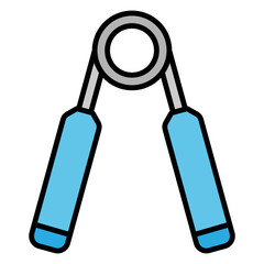 Illustration of Hand Gripper design Filled Icon