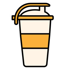 Illlustration of Bottle design Filled Icon