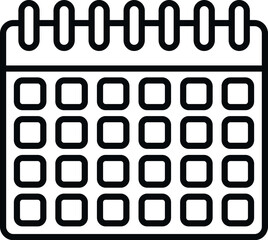 Calendar responsibility icon outline vector. Social trust. Person vision