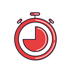red stopwatch png icon with white background