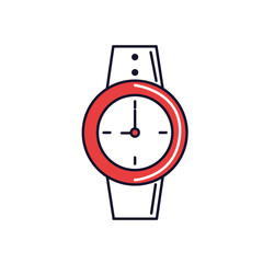 Red hand watch icon PNG image with transparent background