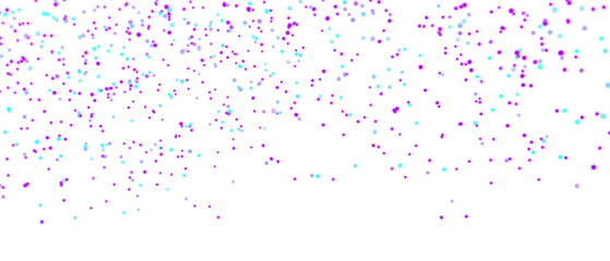 Festive glittering falling confetti on transparent background