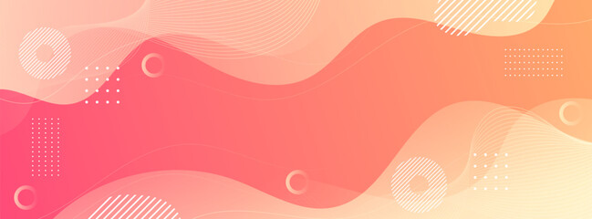 banner background. colorful, elegant gradient orange wave effect