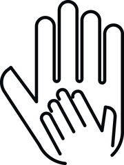 Trust work icon outline vector. Social business. Core vision