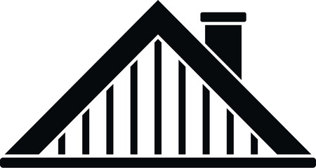 Cover roof icon simple vector. House construction. Pipe steel
