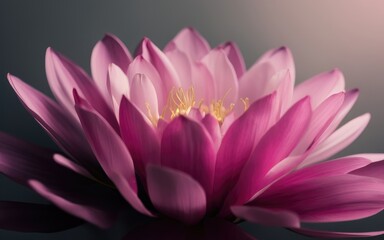 Flowers, soft and beautiful macro shot, with a blurred gradient backdrop. Generative AI.