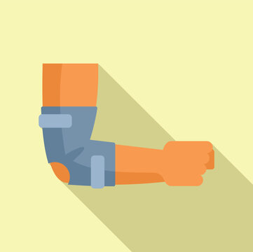 Elbow injury icon flat vector. Joint pain. Doctor inflammation