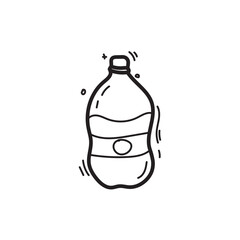 doodle gallon icon outline vector