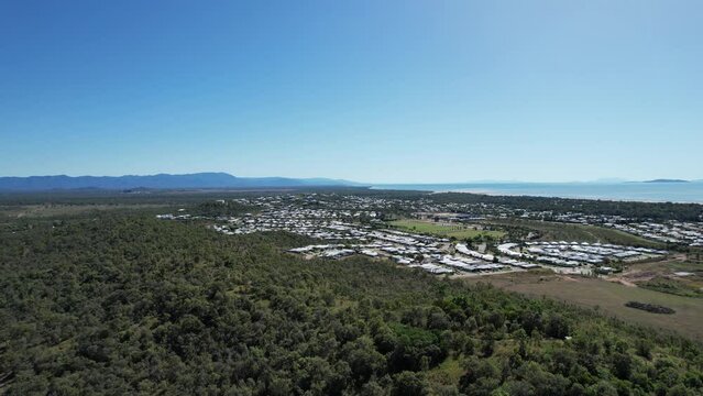 Spectacular aerial footage of Bushland Beach Townsville Queensland, Australia