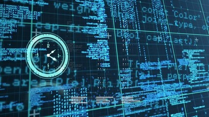 Animation clock data processing over grid - Powered by Adobe