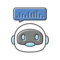 talk chat bot color icon vector illustration
