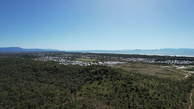 Spectacular aerial footage of Bushland Beach Townsville Queensland, Australia