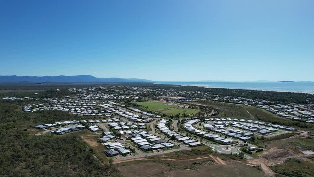 Spectacular aerial footage of Bushland Beach Townsville Queensland, Australia