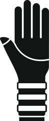 Hand treatment icon simple vector. Medical body. Doctor movement