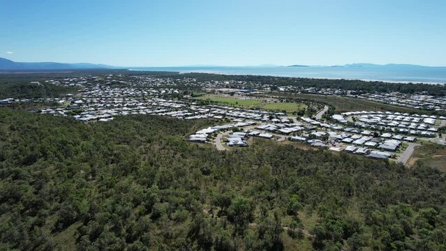 Spectacular aerial footage of Bushland Beach Townsville Queensland, Australia