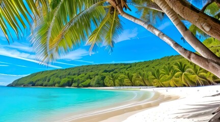 Obraz na płótnie Canvas beach with coconut trees