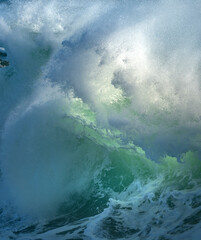 Waves crashing on the rocks