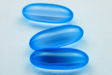 Blue pills, colorful tablets, medicines, drugs, health care concept