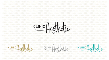 CLINIC AESTHETIC MODERN BEAUTY SIGNATURE ELEGANT LOGO DESIGN