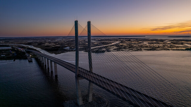 Sidney Lanier Bridge at sunrise