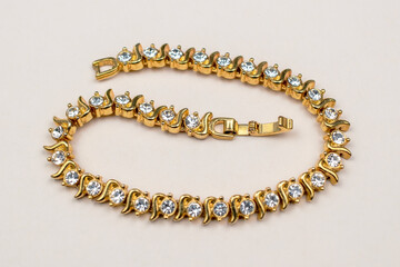 Old accent bracelet, unique vintage jewelry background	