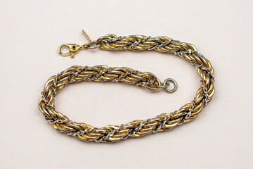 Fototapeta premium Old accent bracelet, unique vintage jewelry background 