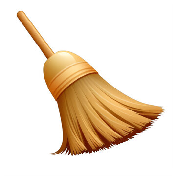 Broom Png Vector Illustration Icon Transparent Background Generative Ai