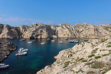 Fototapeta na wymiar Boats in the Mediterranean