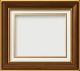 Antique retro vintage luxury golden photo frame. AI generated