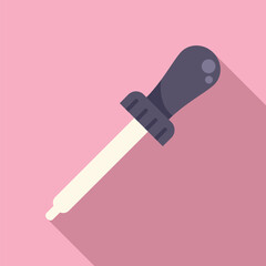 Nose dropper icon flat vector. Test coronavirus. Doctor check