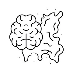 creative brain line icon vector illustration